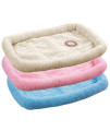 Slumber Pet Sherpa Crate Beds - Comfortable Bumper-Style Beds for Dogs and Cats, Medium/Large, Baby Pink