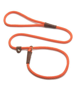 Mendota Pet Slip Leash - Dog Lead and collar combo - Made in The USA - Orange, 38 in x 4 ft - for SmallMedium Breeds