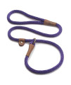 Mendota Pet Slip Leash - Dog Lead and collar combo - Made in The USA - Purple, 12 in x 4 ft - for Large Breeds