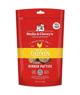Stella & Chewys Freeze-Dried Raw Chewys Chicken Dinner Patties Dog Food, 5.5 oz. Bag
