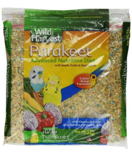 Wild Harvest Parakeet Advanced Nutrition Diet, 4-Pound Bag (A1937), Various