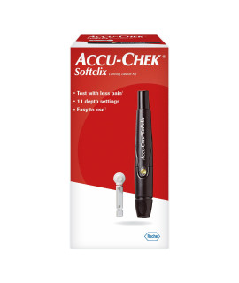 Accu-chek Softclix Diabetes Lancing Device with 10 Softclix Lancets for Diabetic Blood glucose Testing (Packaging May Vary)