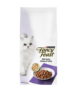 Purina Fancy Feast Dry Cat Food, With Savory Chicken & Turkey - 7 lb. Bag