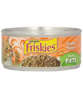 Friskies Wet Cat Food, Classic Pate Poultry Platter, 5.5 Oz Can
