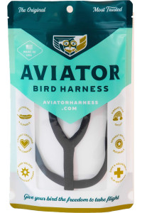 The AVIATOR Pet Bird Harness and Leash: Medium Black
