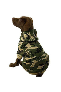 Casual Canine Camo Hoodie for Dogs, 13 Medium, Green