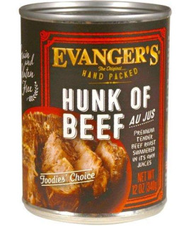 Evanger'S Super Premium For Dogs Hunk Of Beef, 12 Pack