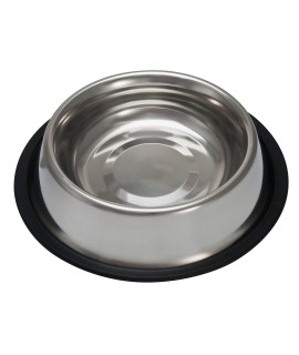 Loving Pets Standard No-Tip Dog Bowl, 96-Ounce, nickel, 6 Pound (Pack of 1)