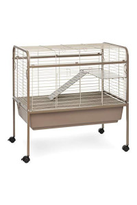 Prevue Hendryx 425 Pet Products Small Animal Cage with Stand, 32-Inch by 21-1/2-Inch by 33-1/2-Inch,Coco/White