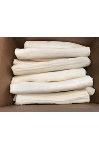20 Pcs Of 10" X 1" White Rawhide Retriever Rolls