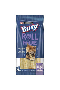 Purina Busy Rawhide Small/Medium Breed Dog Bones; Rollhide - (12) 3 ct. Pouches