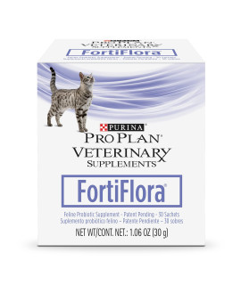 Purina FortiFlora cat Probiotic Powder Supplement Pro Plan Veterinary Supplements Probiotic cat Supplement - 30 ct. box