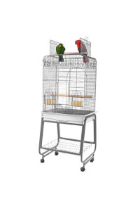 Play Top Bird cage with Plastic Base color: Platinum