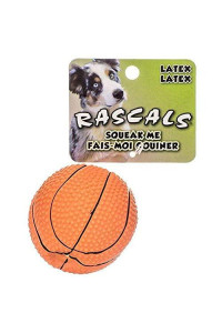 Coastal Pet Rascals 2.5 Latex Basketball Dog Toy with Squeaker (1-Unit)