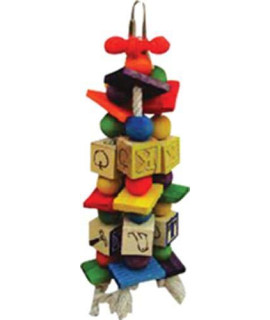 A&E Cage Company HB46360 Happy Beaks The ABC Blocks Assorted Bird Toy, 6 by 12