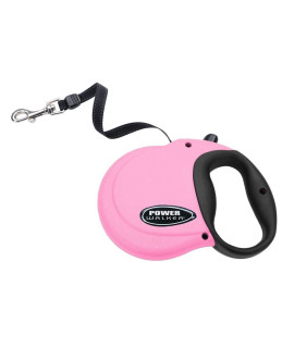 coastal Pet Power Walker Dog Retractable Leash - Reflective Dog Leash - Stop-and-Release control Button - comfort grip Handle - Pink - Medium