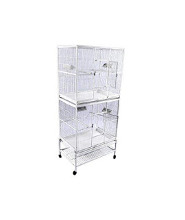 A and E Double Stack Flight Bird Cage Platinum