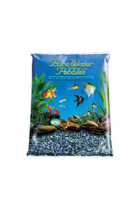 Pure Water Pebbles Aquarium Gravel, 25-Pound, Blue Lagoon