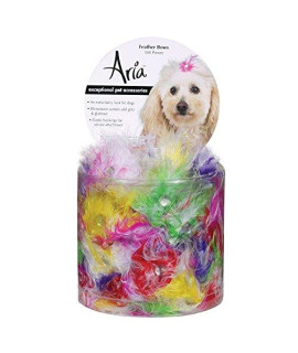 Aria Feather Bows for Dogs, 100-Piece Canisters