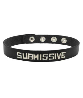 Spartacus Wordband collar Submissive Black