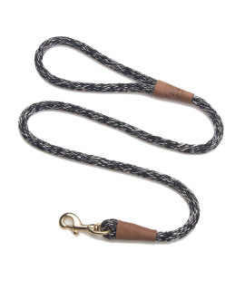 Mendota Pet Snap Leash - British-Style Braided Dog Lead, Made in The USA - Salt Pepper, 38 in x 4 ft - for SmallMedium Breeds