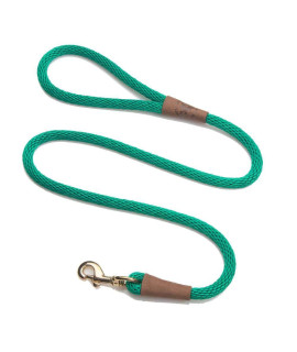 Mendota Pet Snap Leash - British-Style Braided Dog Lead, Made in The USA - Kelly green, 12 in x 4 ft - for Large Breeds