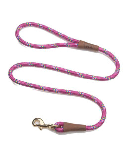 Mendota Pet Snap Leash - British-Style Braided Dog Lead, Made in The USA - Raspberry confetti, 12 in x 6 ft - for Large Breeds