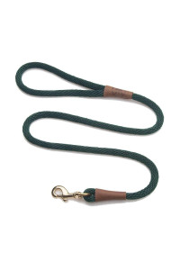 Mendota Pet Snap Leash - British-Style Braided Dog Lead, Made in The USA - Hunter green, 12 in x 6 ft - for Large Breeds
