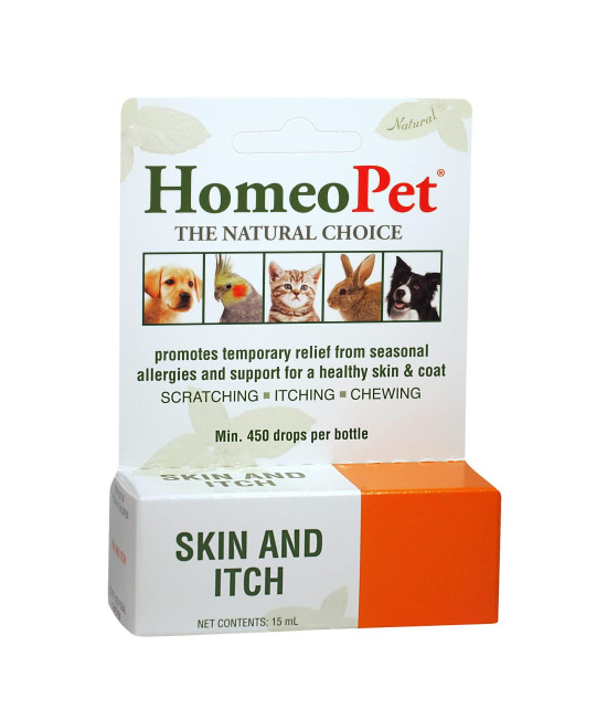 HomeoPet Skin and Itch, Skin and coat Support for Pets, 15 Milliliters