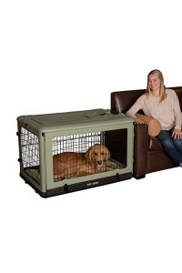 Pet Gear The Other Door 4 Door Steel Crate with Plush Bed + Travel Bag for Cats/Dogs