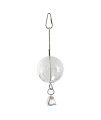 Featherland Paradise | Creative Foraging Systems Hanging Foraging Sphere & Kabob with Stainless Steel Bell, Interactive Bird Treat Toy