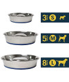 OurPets DuraPet Slow Feed Premium Stainless Steel Dog Bowl, Silver, Small (2040010300)