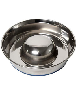 Ourpets Durapet Dog Bowl Slow Feed Premium Stainless Steel Dog Bowl (Heavyweight Durable Stainless Steel Dog Bowls, Dog Food Bowl, And Dog Water Bowl) Great Alternative To Snuffle Mat For Dogs-Medium