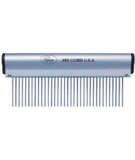 Resco Ergonomic Dog, Horse, Cat, Pet Grooming Comb with Medium Tooth Spacing, 1.5-Inch Pin Length, 6-Inch Handle Length