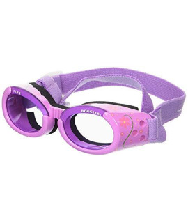 Doggles ILS Small Lilac Flower Frame with Purple Lens Dog Goggles