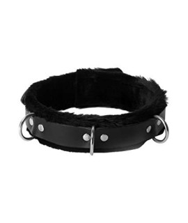 Strict Leather Fur Lined collar Black