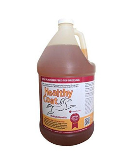 Healthy Coat Feed Supplement For Horses: Gallon. Skin, Coat, Body Condition, Performance, Allergies, Immune System, Hoof, Joint, Omega 3 & 6 Fatty Acids.