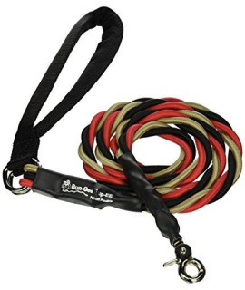 Bungee Pupee 6-Feet Large Leash, Red/Black/Gold