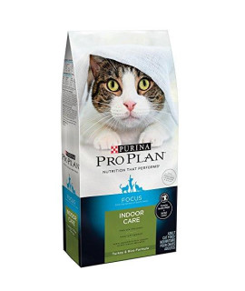 Purina Pro Plan Focus Indoor Care Turkey Rice Dry Adult 11+ Cat Food (7 Lb)