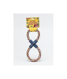 Kole Imports Figure 8 Multi-Colored Rope Dog Toy