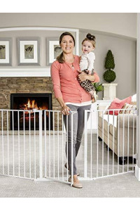 Regalo 76 Inch Super Wide Configurable Baby Gate, 3-Panel, Includes Wall Mounts and Hardware