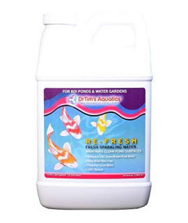 Dr. Tims Aquatics KOI-PURE RE-Fresh for Natural Fresh Sparkling Water - For Ponds Water gardens Fish Tanks Aquariums - Reduces Organics clean Waters Odor Free -100% Natural - 64 Oz.