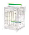Featherland Paradise, Perch n Go, Polycarbonate Bird Carrier, Clear View Travel Cage with Handle, Small