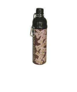 Good Life Gear Stainless Steel Pet Water Bottle, 24-Ounce, Dog Bones Print Design