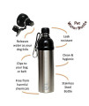Good Life Gear Stainless Steel Pet Water Bottle, 24-Ounce, Dog Bones Print Design