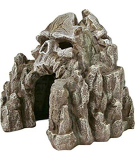 Exotic Environments Skull Mountain Aquarium Ornament, Small, 5-1/2-Inch by 6-Inch by 6-Inch