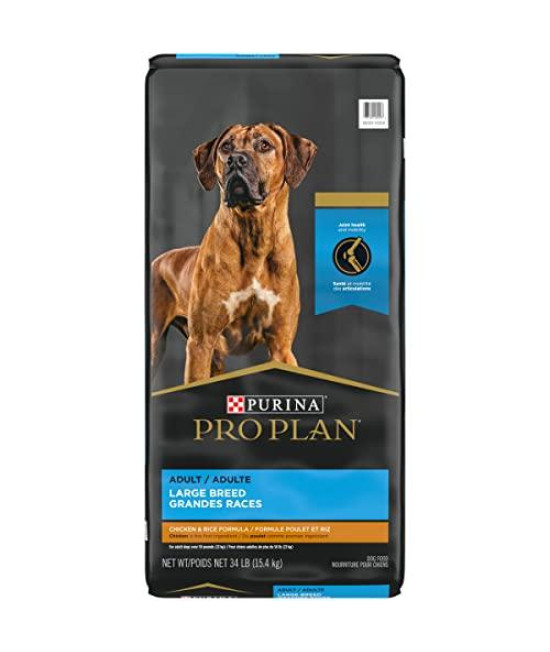 Purina Pro Plan Large Breed Dog Food, Joint Health for Dogs Chicken & Rice Formula - 34 Pound (Pack of 1) (Packaging may vary)