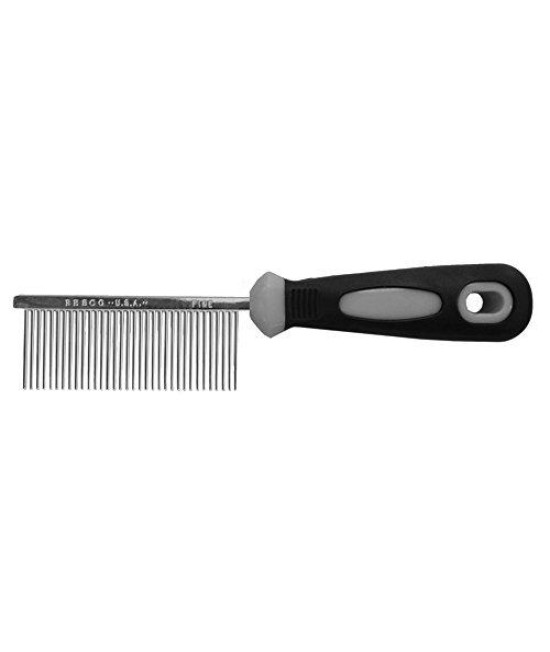 Resco Professional Anti-Static Dog, Cat, Pet Comb for Grooming, Steel Pins, Fine Tooth Spacing
