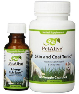 PetAlive Allergy Itch Ease and Skin & coat Tonic comboPack