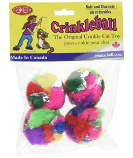 Cancor Innovations Mini Crinkle Ball Cat Toy (4 Pack)